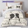 Border Collie Muster Bettwäsche Steppdecke Set Bettbezug Kissenbezug Heimdekoration Geburtstagsgeschenk (1 Bettbezug + 2 Kissenbezüge, ohne Füllung)