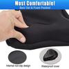 Thick Wide Gel Bike Seat Cushion with Rain Cover Large Surface Comfortable for Butt Memory Gel Foam Bike Saddle Seat Cushion Cover & - (L)