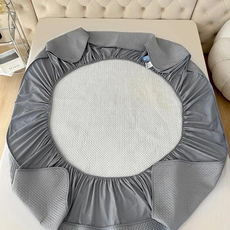 Cooling Mattress Pad Protector Ultrasonic Technology Quilted Mattress Cover Pillowcase Breathable Cool Feeling Mat Fitted Sheet