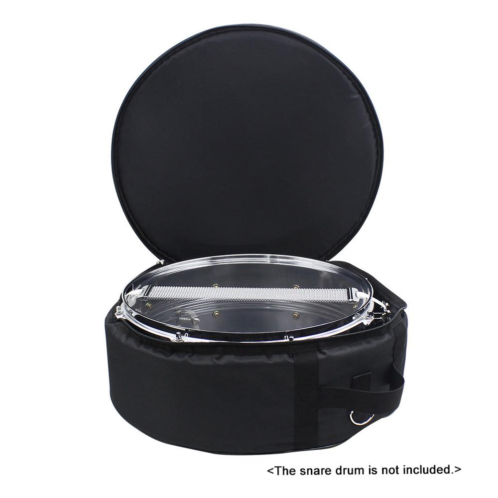 Durable 14 Inch Snare Drum Bag Backpack Case with Shoulder Strap Outside Pockets