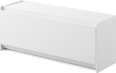 Yamazaki Tower Wall-Mounted Storage Box (1355) - White, Compatible with Plasterboard Walls, Dimensions: W26 X D8 X H10.6cm (9.8 X 3.3 X 4.6 Inches). I