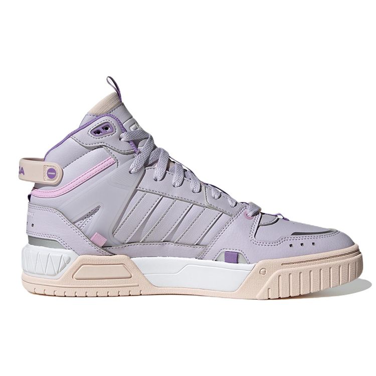 Adidas Neo D-Pad Mid Comfortable Trendy Slip-Resistant Wear-Resistant Lightweight Mid-Top Skate Shoes Women Skate Shoes Purple HQ4232