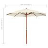 VidaXL Parasol Sand White Sunshade Garden Terrace Beach Umbrella Balcony 40437