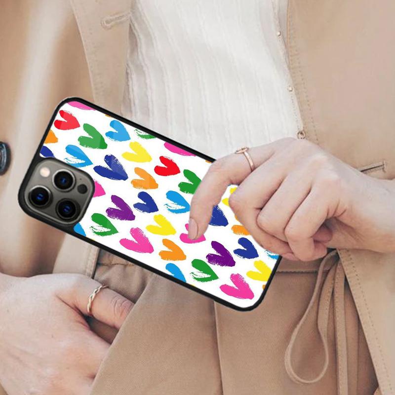Love Hearts Pattern Magnetic Phone Case For APPLE iPhone 17 Air 16 14 13 12 Pro Max 15 Plus Wireless Charge With MagSafe Cover