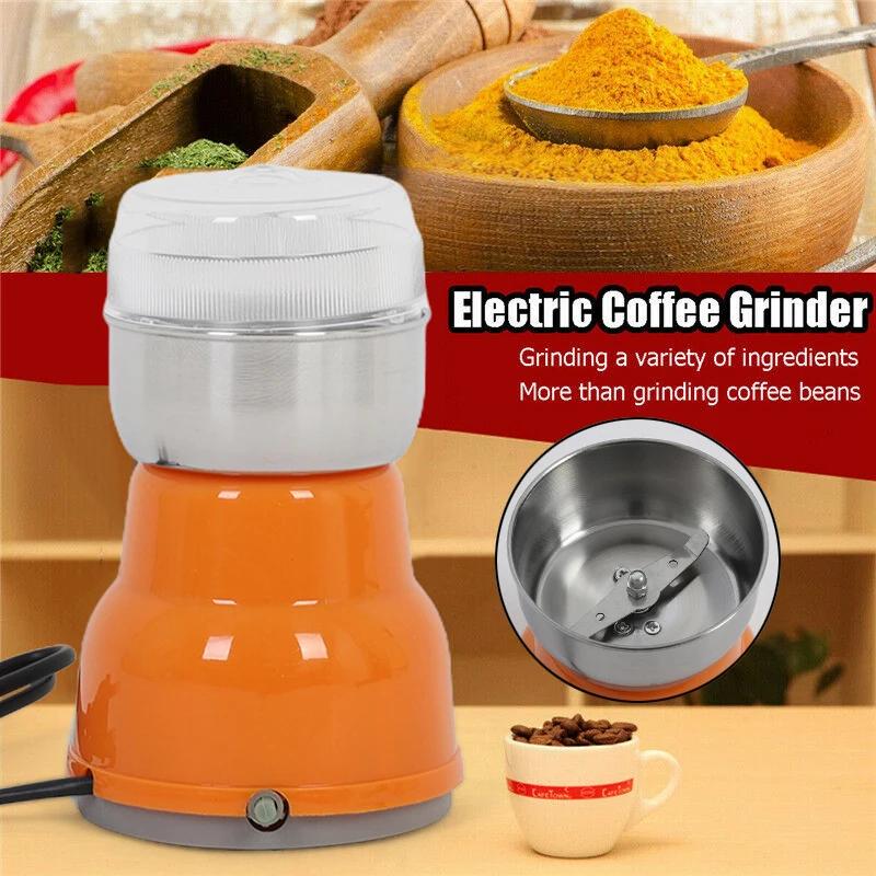 Molinillo de café eléctrico multifuncional con enchufe europeo para el hogar, para cocina, cereales, frutos secos, frijoles, especias, granos, máquina de café.