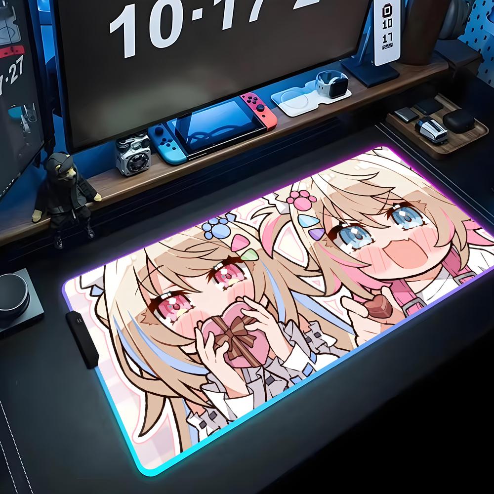 fuwamoco Mouse Pad RGB Gaming Mousepad Big LED Pad PC Desk Mat Luminous Mouse Pad Large Keyboard Mats Table Rug With Backlit