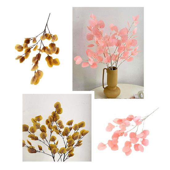 Steli di Foglie di Eucalipto Artificiale Alti 35" Rami di Foglie di Eucalipto Finte per Decorazione Matrimonio Festa Vaso Composizione Floreale Centrotavola per Casa