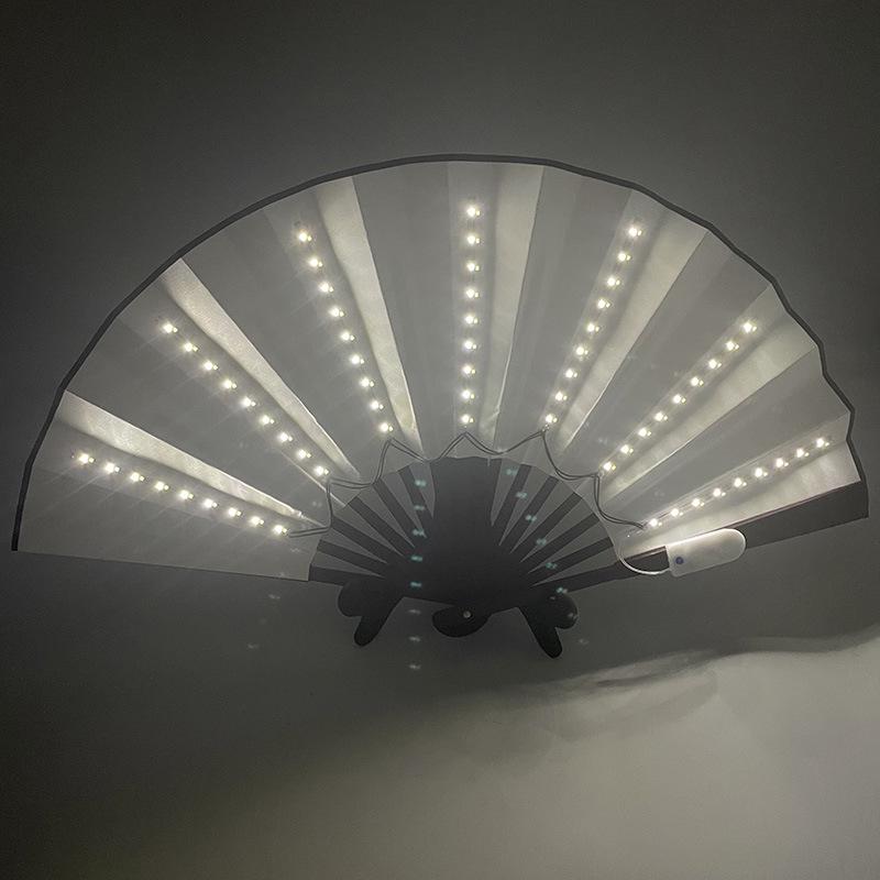 10-Inch LED Luminous Folding Dance & Disco Fan for Bodybuilding, Bars, and KTV Atmosphere