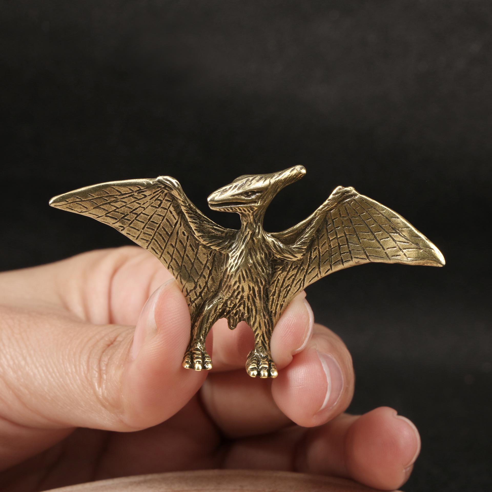 

Jurassic Pterodactyl Brass Dinosaur Dragon Tea Pet Office Ornament