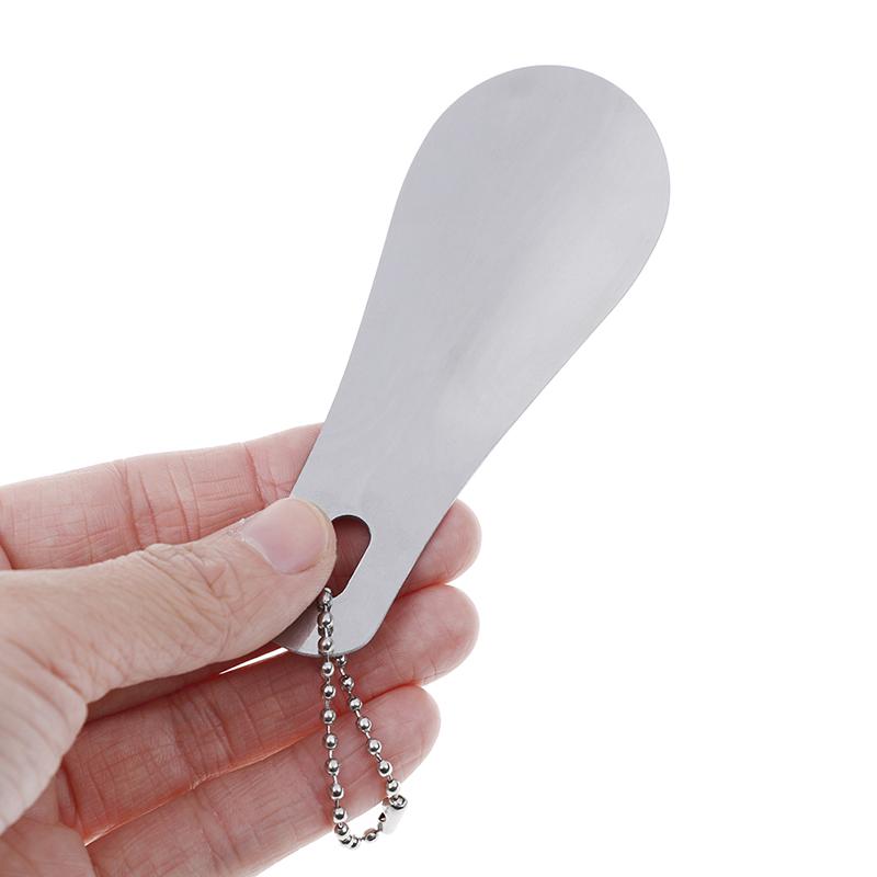 1PC 10cm 4" Stainless Steel Shoe Horn Long Shoespooner Spoon Mini