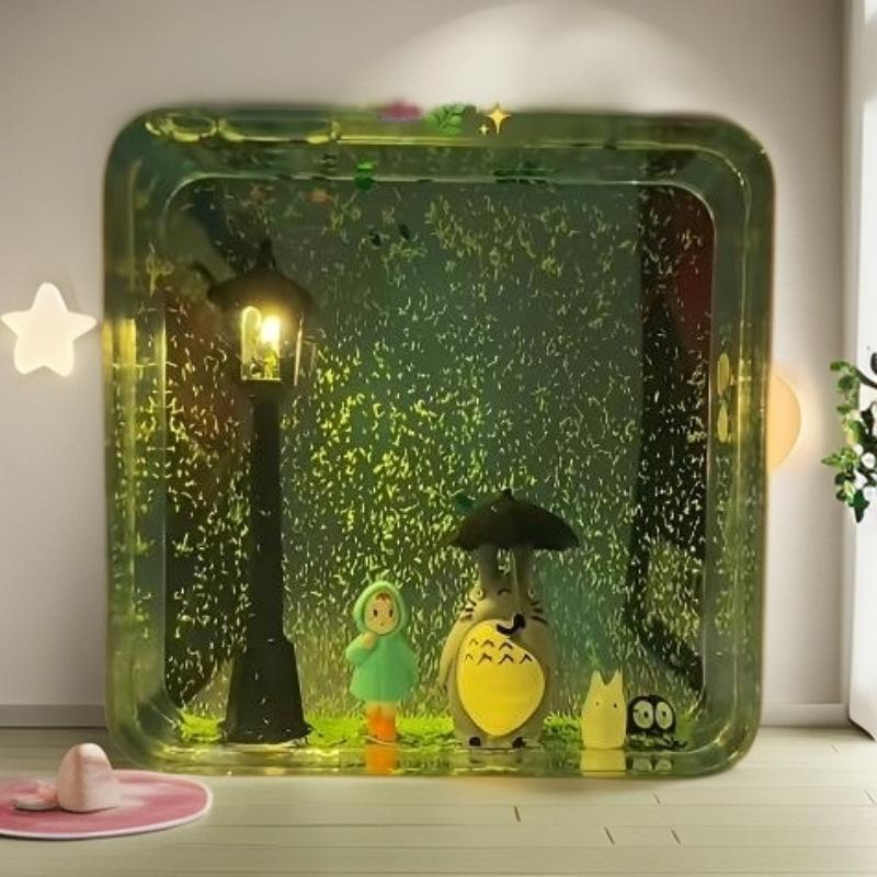 

Ночник с жидким песком Тоторо - Идеальное украшение для прикроватной тумбочки и подарок на день рождения Without Gift Bag