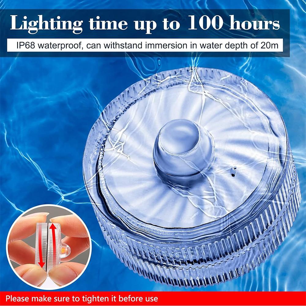 12pcs Warm White Small Submersible LED Light For Festival Party Decoration