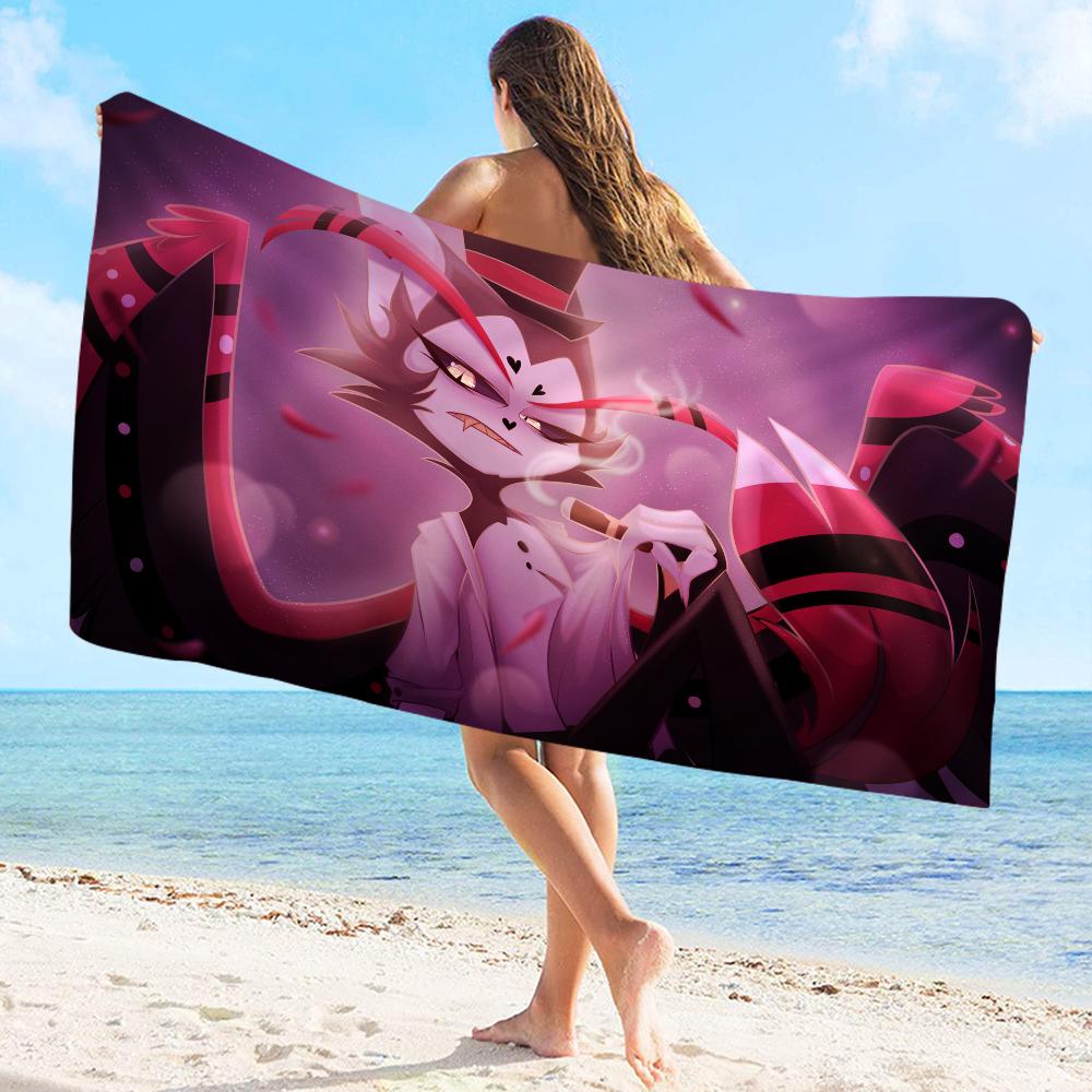 

Cartoon H-Hazbin-Hoteles Towel Microfiber Beach Towel Absorbent Quick dry Soft Yoga Swimming Resort Mountain Climbing Towel W30*H60(CM)