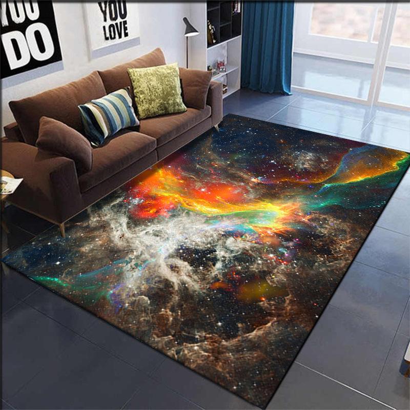

Galaxy Nebula Carpet Mat Starry Sky Rug Colorful Cosmic Vibrant Home Decoration 3D Effect Floor Mats Bedroom Decor Area Rug 40x60cm