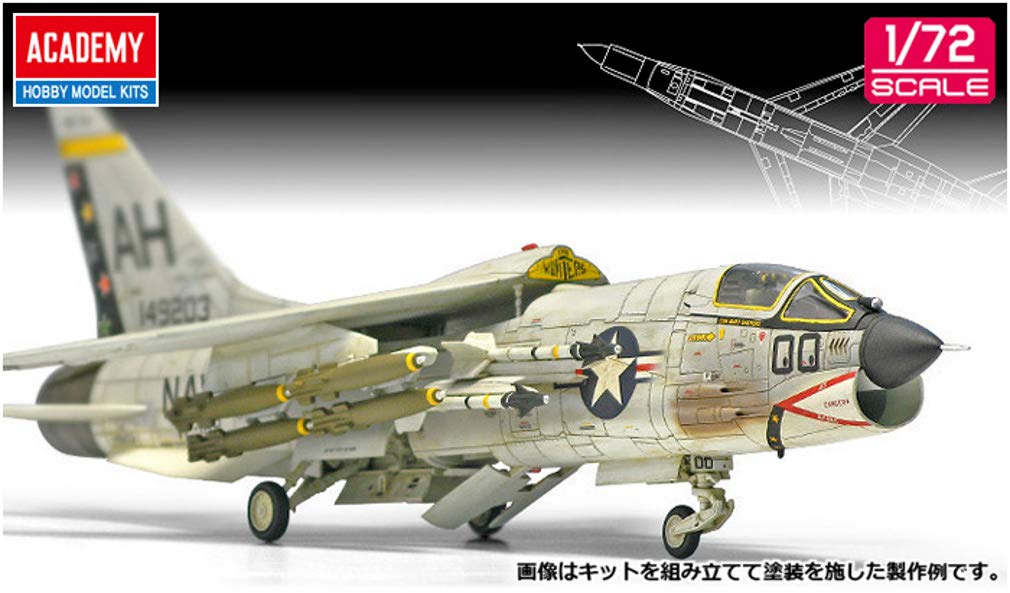 Academy 1/72 F-8E Crusader VF-162 The Hunters Plastic Model Kit 12521