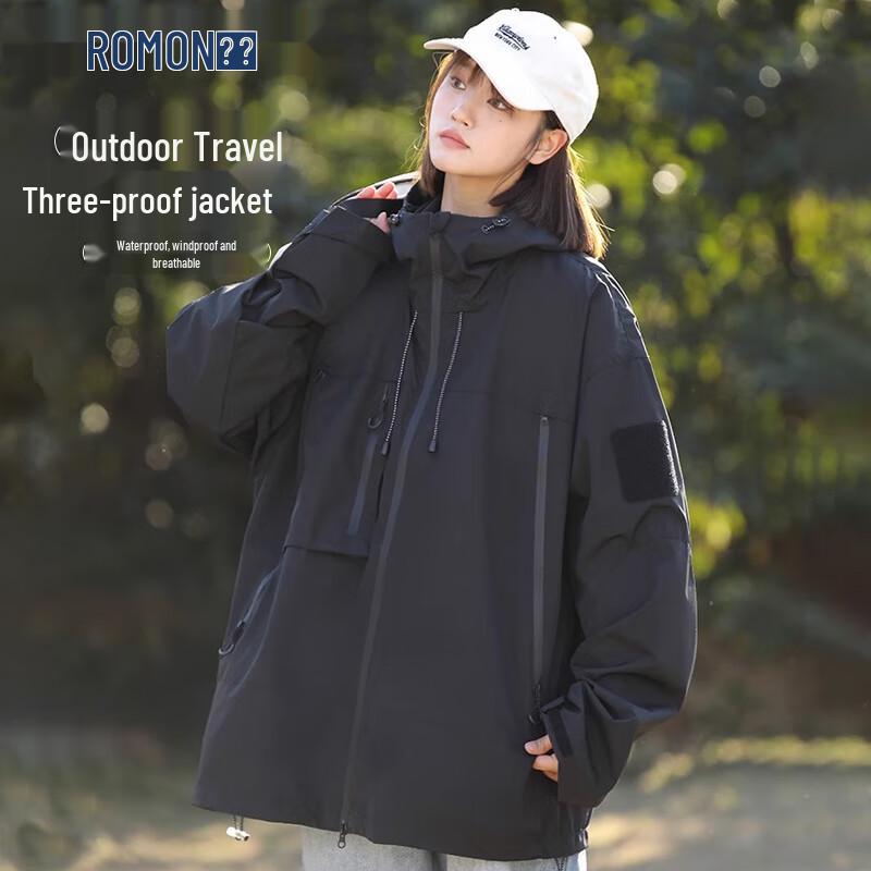 ROMON Unisex Hooded Windproof Waterproof Outdoor Jacket