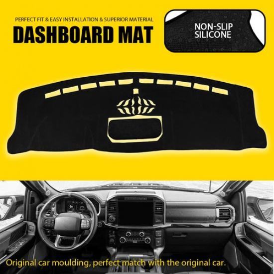 Fit -2025 Ford F150 Front DashMat Dash Cover Dashboard Mat Car Interior Pad