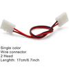 LightingWill 10pcs Pack Strip to Strip with Wire Solderless Snap Down 2Conductor LED Strip Connector for 10mm Wide 5050 5630 Single Color Flex LED