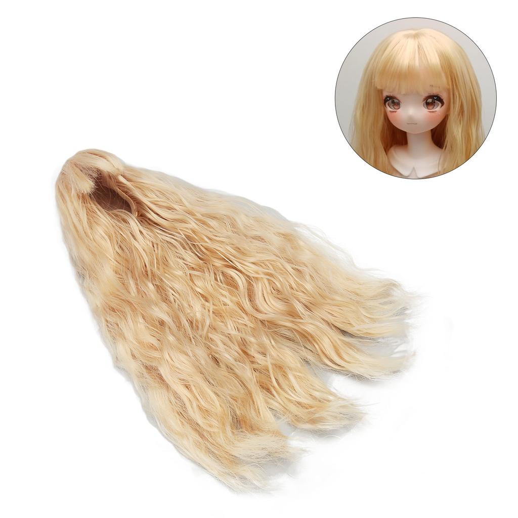 Doll Hair Wig High Temperature Wire Hair 1Celsius3 Wavy Doll Replacement Wig for 8.3‑9.4in Doll
