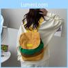 Stylish Cartoon Hamburger Backpack For School Large Capacity Cute Plush Design