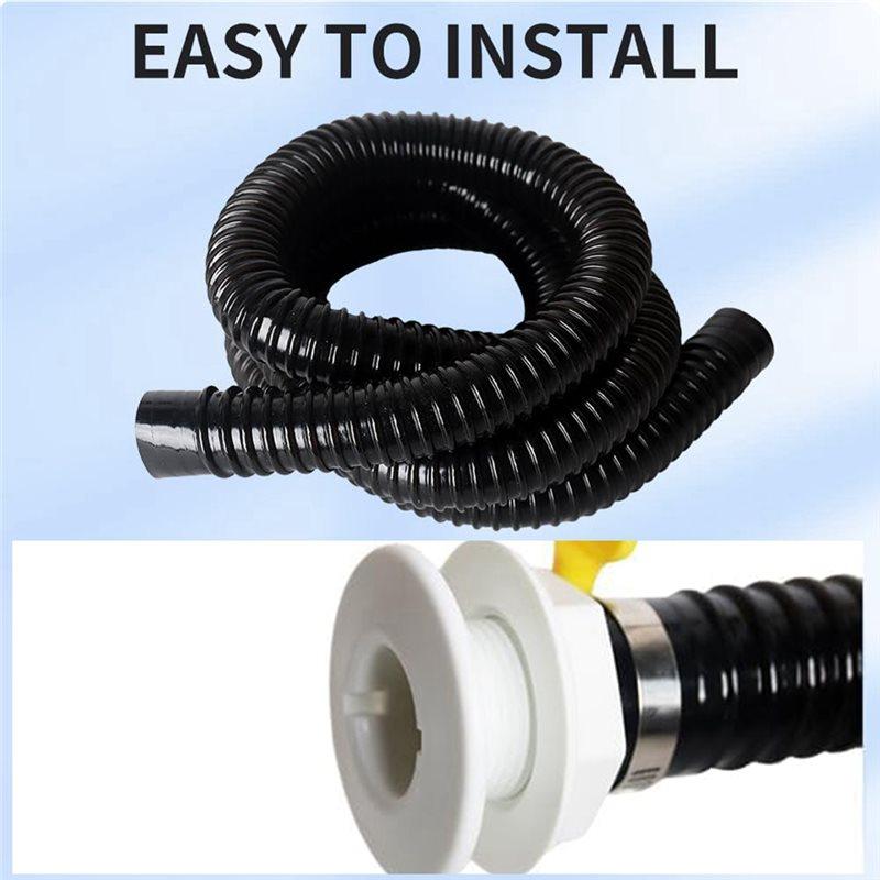 ABBP-Plumbing Kit, Bilge Pump Hose Installation Kit, 6.5 FT Bilge Pump Hose, 2 Stainless Steel Clamps And Thru-Hull Fitting