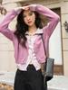 Mishow Cardigan da donna a due pezzi finto maglione 2024 Lavorato a maglia Revers Patchwork Bottoni in metallo Top vintage femminili MXC44Z0145