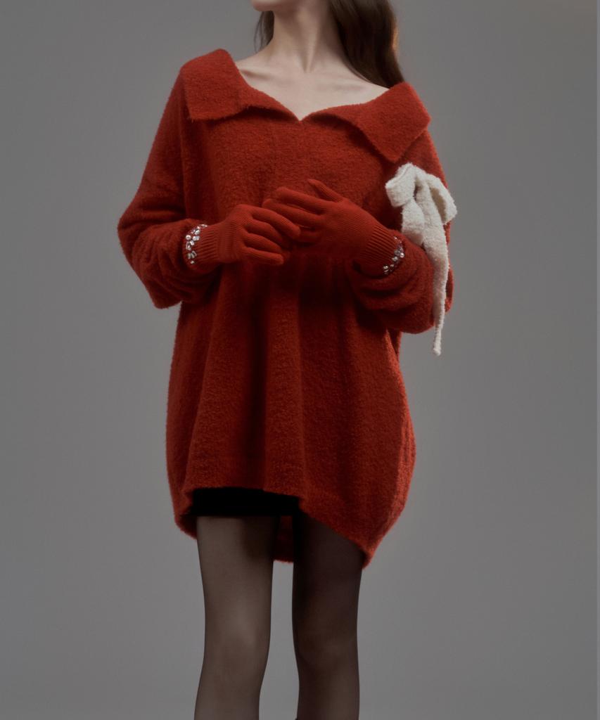 Mausolleum Betty Ribbon Knit - Red