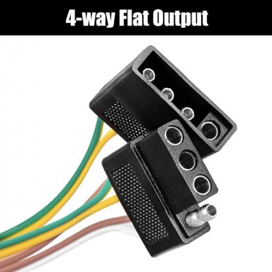 4 Pin Trailer Light Wire Harness Extension 18 Gauge 4-Way Flat Wiring 30 ft.