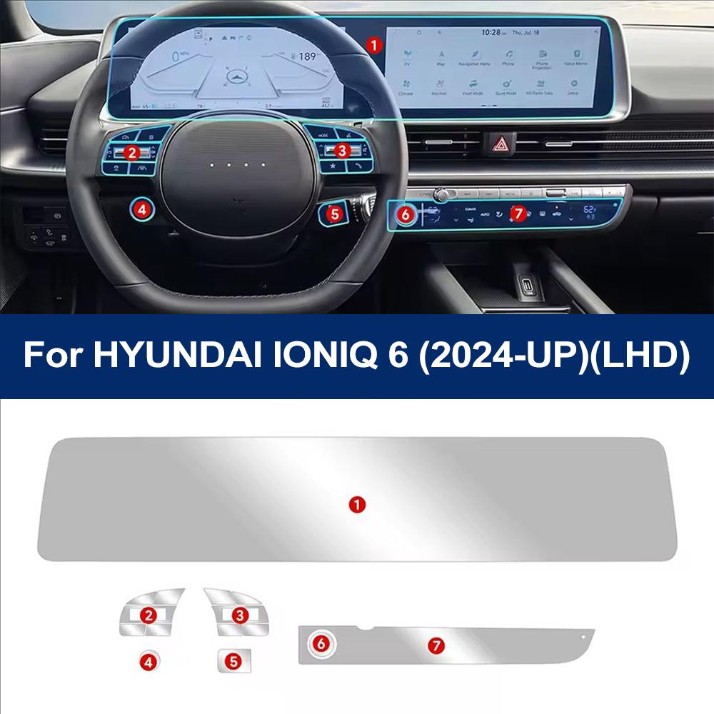 

Car Interior Film TPU for Hyundai Ioniq 6 2026 2026 PPF Transparent Protection Anti-scratch Pre-cut Sticker Cover Accessories