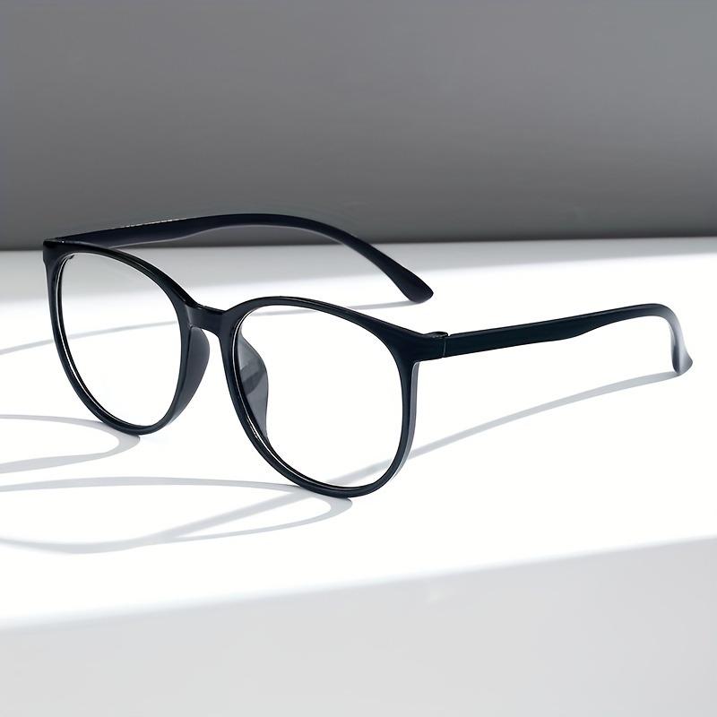 Unisex Round Frame Blue Light Blocking Spectacles Full Rim PC Material Eyeglasses with Case