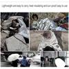 Gold/Silver Emergency And Survival Foil Thermal Space Blanket Camping Blankets For Outdoors Hiking Marathons All Weather Conditi