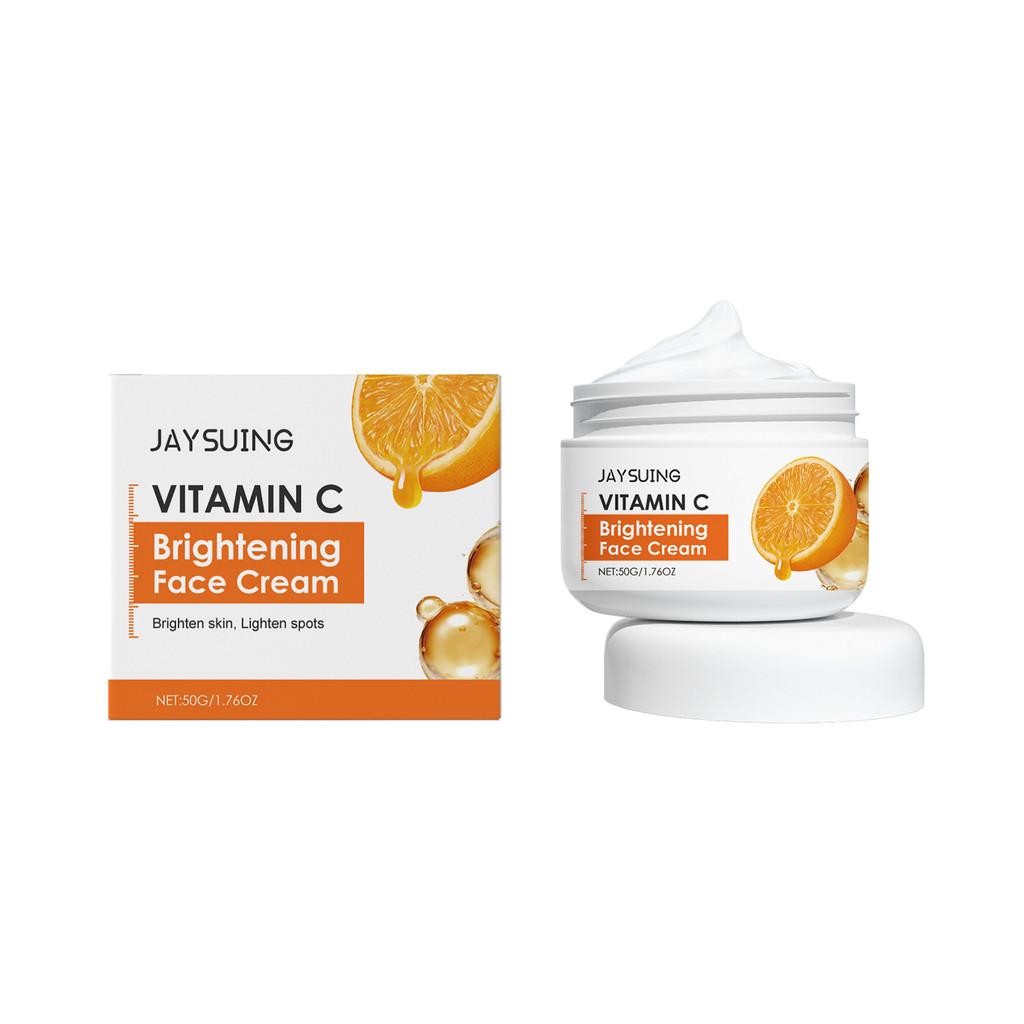 Jaysuing Vitamin C Cream Hydrating Moisturizing Brightening Citrus Scented Skincare 50g For Dull Skin