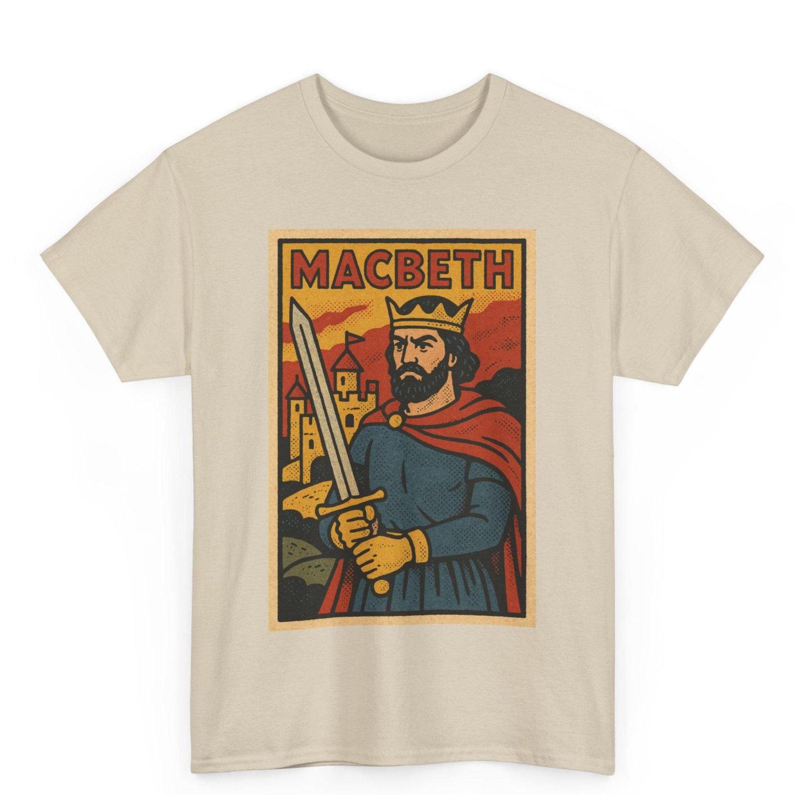 Macbeth T-Shirt: Retro Comic Style Shakespeare Tee, Literary Horror XL