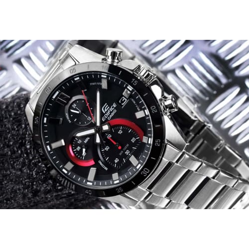 CASIO Men's Analog Quartz Watch with Stainless Steel Band, EFR-571DB-1A1VUEF