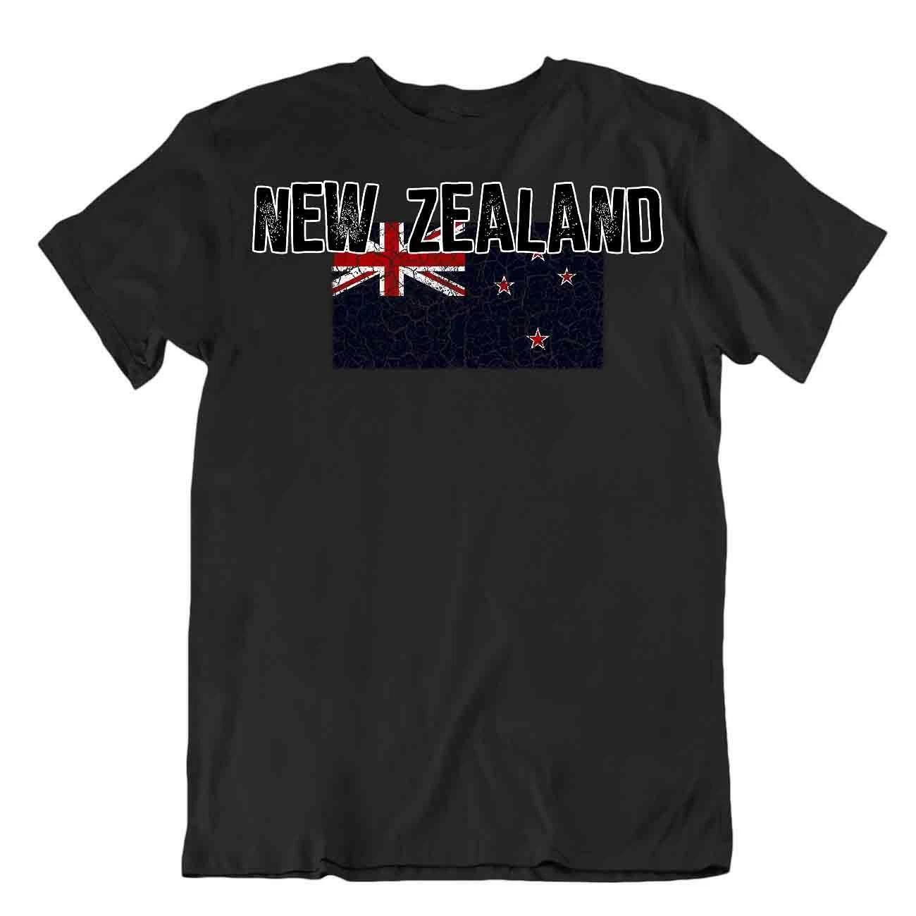 Flag T-Shirt New Zealand Fashion Country Souvenir Gift Tee Pride logo S