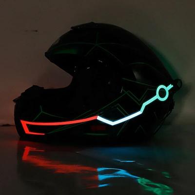 Helmet Strip EL Sticker Led Helmet Light Strip Motorcycle Helmet Light Night Riding Accessory Waterproof LED Cold Light