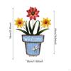 Flower Pot Garden Stake Decoration 2D Decor