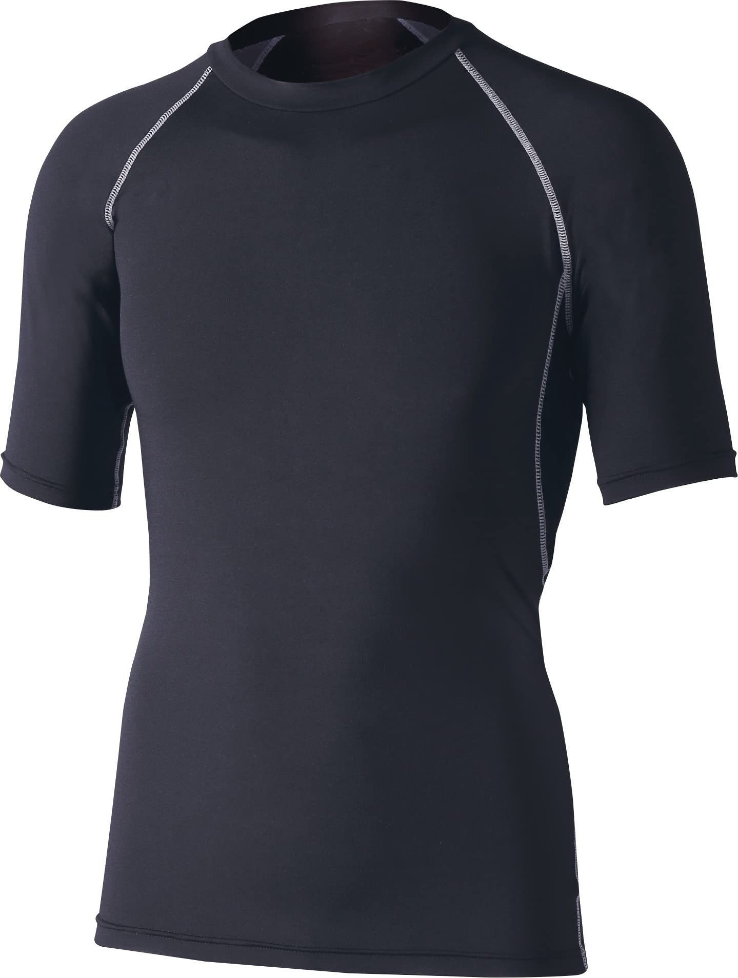 

Summer short crew neck to the sweat quick UV Black 3L of [Otafuku Gloves] innerwear, sleeves, [Cool touch, wicking, drying, deodorizing, compression, чорний