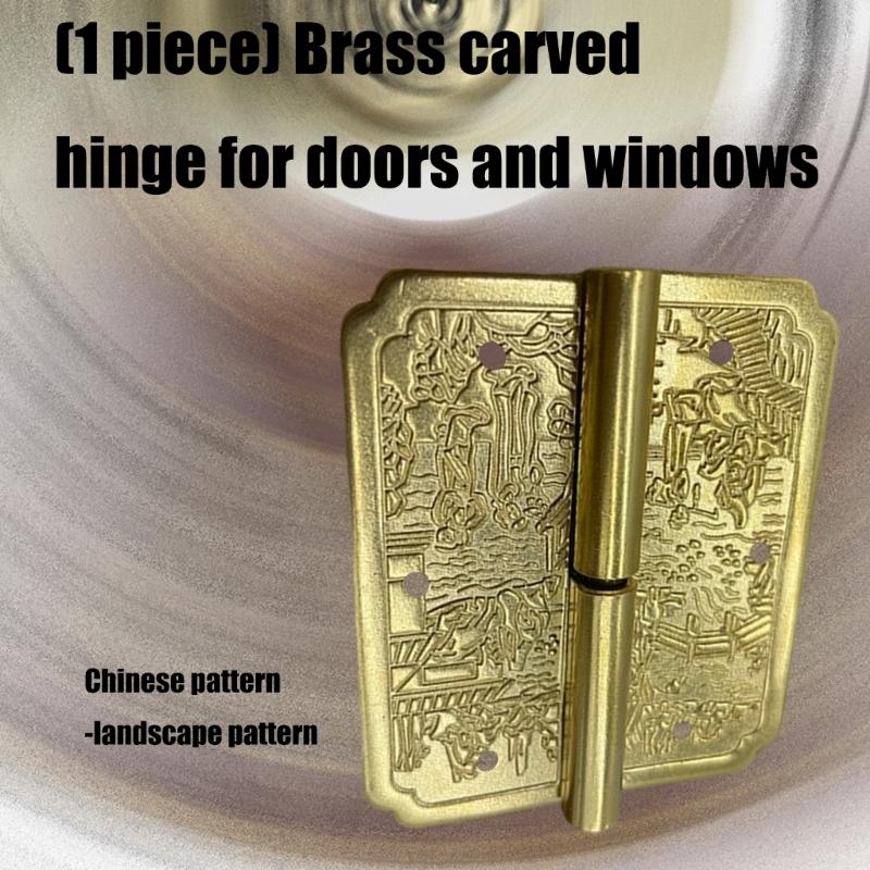 Antique Metal Cabinet Door Hinges Replacement Carved Drawer Door Hinge Decorative Fittings for Jewelry Box Easy to Use