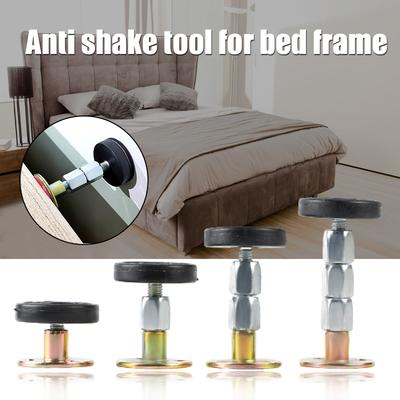2pcs Self-Adhesive Adjustable Threaded Bed Frame Holder Bed Head Holder Bed Counter Anti-Shake Tool For Bed Telescopic Support