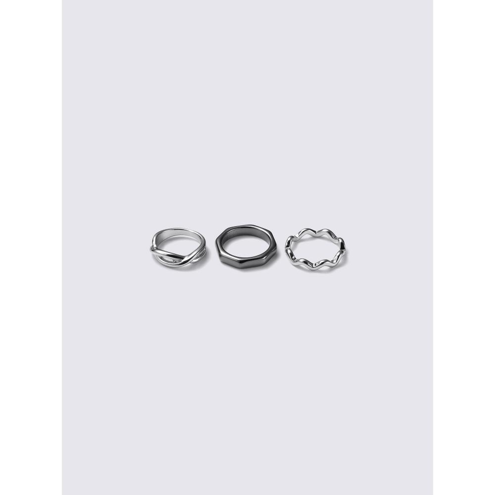 GU by Uniqlo Stone Wave Ring 5p Mn