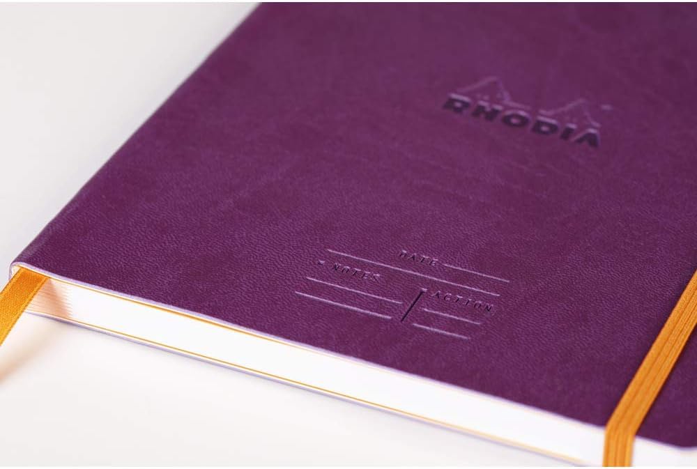 Rhodia Rhodiarama Meeting with synthetic leather PEFC CF117790 Book, A5, Italian-made cover, certified, Purple,