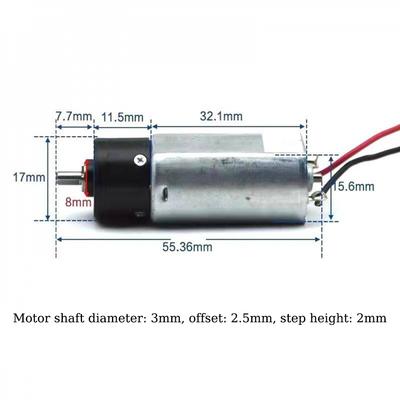 1PCS DC3V 180 Plastic Planetary Reduction Gear Motor 1:6 Ratio Silent High Torque 1313RPM High Speed Mini Speed Reducer Motor
