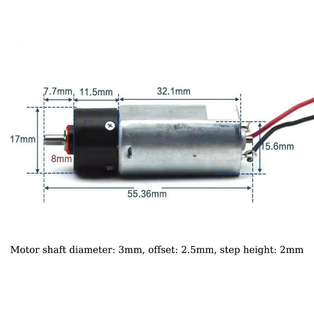 1PCS DC3V 180 Plastic Planetary Reduction Gear Motor 1:6 Ratio Silent High Torque 1313RPM High Speed Mini Speed Reducer Motor