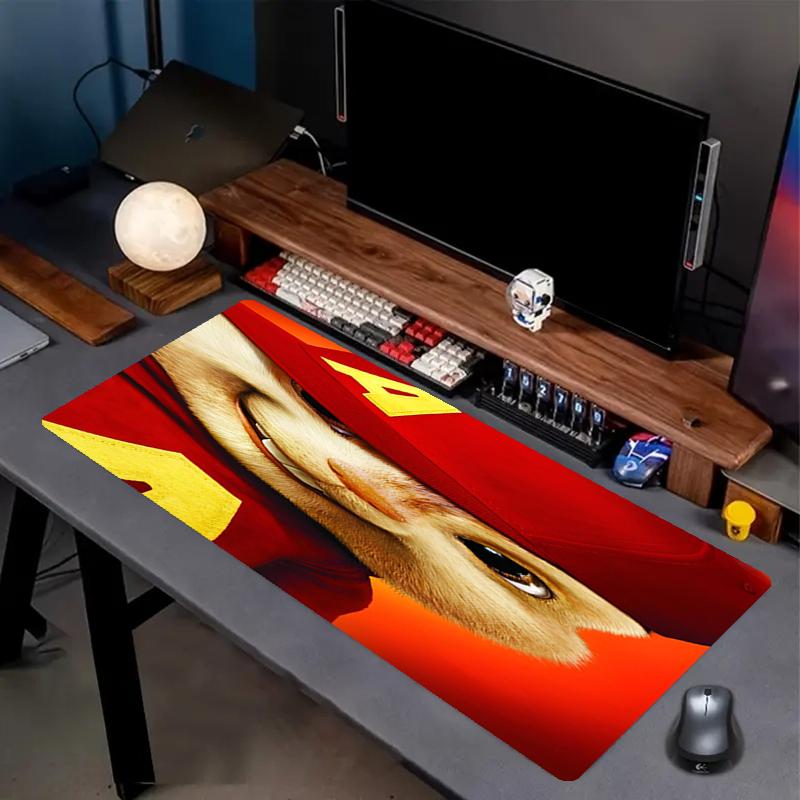 Mouse Pad Tema Alvin e os Esquilos, Base de Borracha Antiderrapante, Multifuncional para Escritório e Decoração de Casa, Perfeito para Personalização do Espaço de Trabalho.