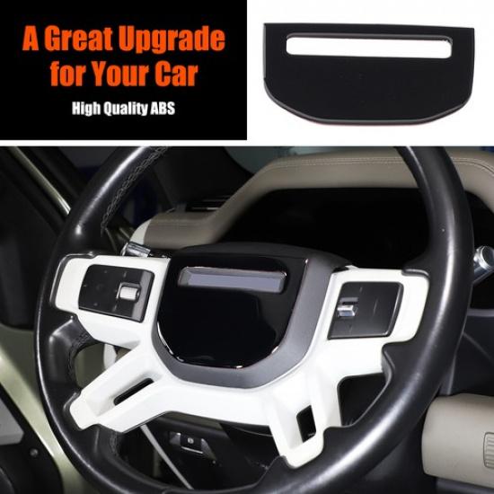Glossy Black Steering wheel  Trim Sticker For Land Rover Defender L663 20-24