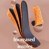 1.5-3.5cm Invisible Height Increase Sport Insoles Orange EVA Memory Foam Shoes Sole Pad Breathable Comfortable for Men Feet Care