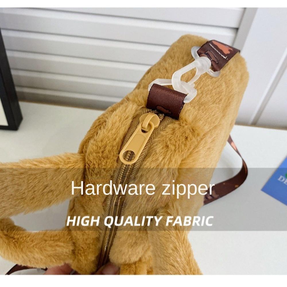 Animal Capybara Plush Handbag Cartoon Cartoon Shoulder Bag Capybara Crossbody Bag  Female Lady Girl