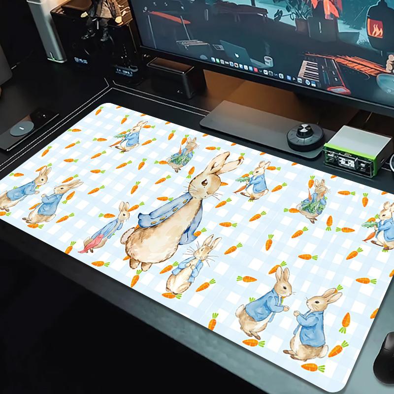 Bunny Garden Color Mouse Pad Large Gaming Table Cushion Non-slip Laptop Tablet Big Mousepad XXL Mat Mini PC Playmat With Lock edge