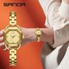 Sanda Women's Quartz Watch: High-End Diamond-Inlaid, Fashionable, Waterproof, Simple Outdoor Style.